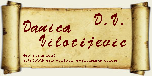 Danica Vilotijević vizit kartica